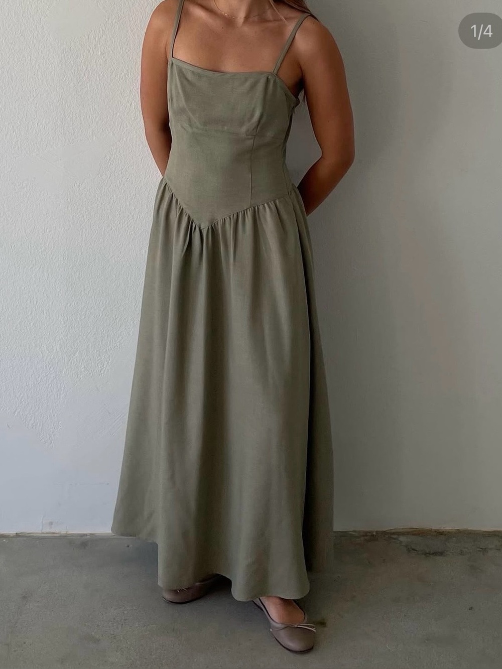 Mod Ref Olive Green Dress